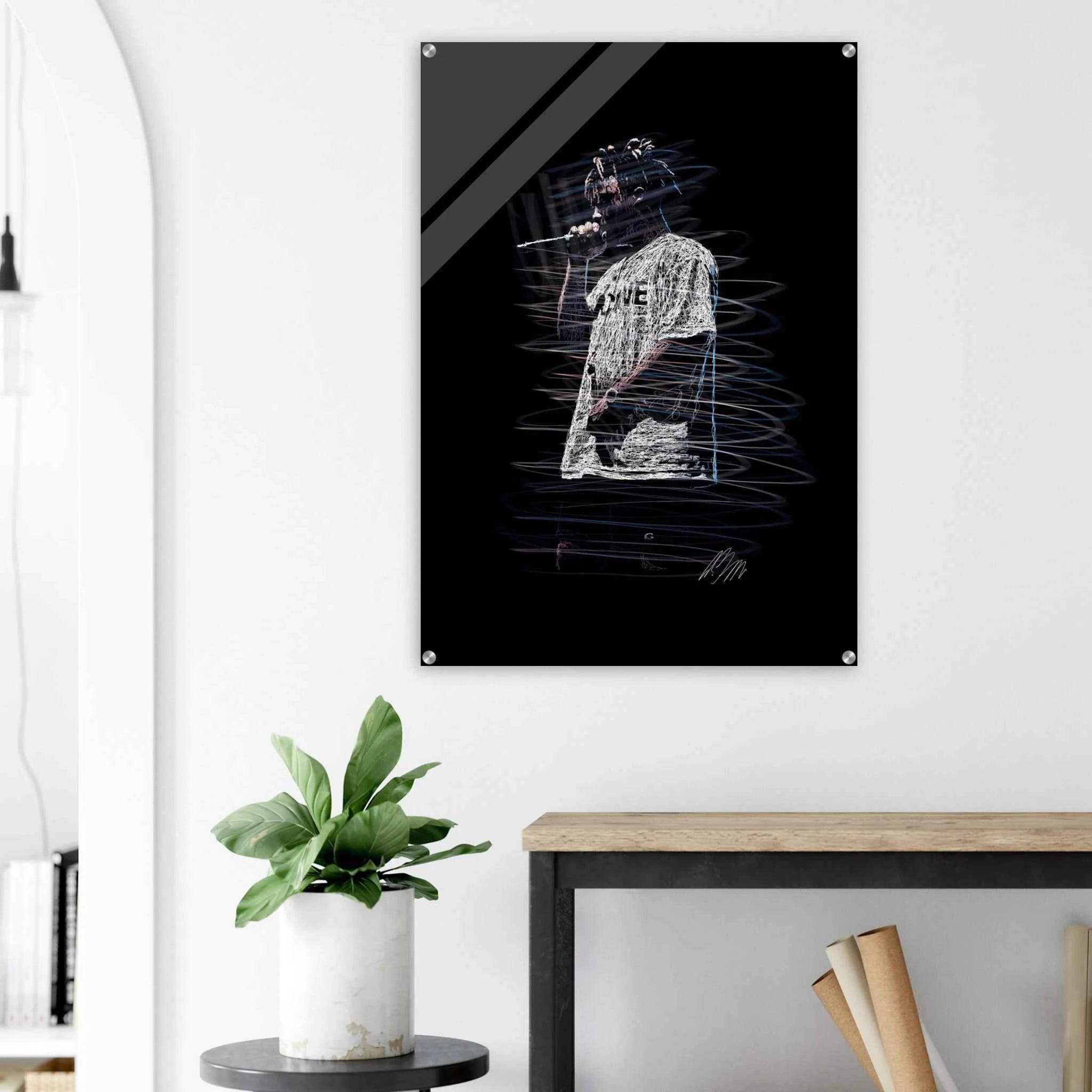 Phantom Echoes Acrylic Print - Modern, Luminous Wall Art Available in Multiple Sizes - Vibrantwalls