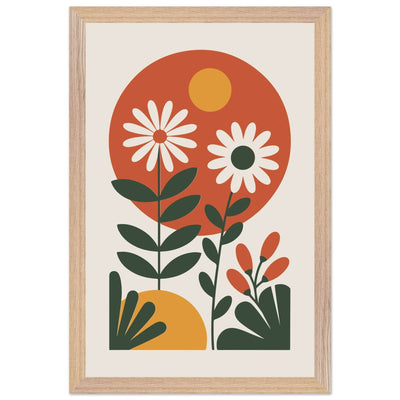 Abstract Floral Mid-Century - Vibrantwalls