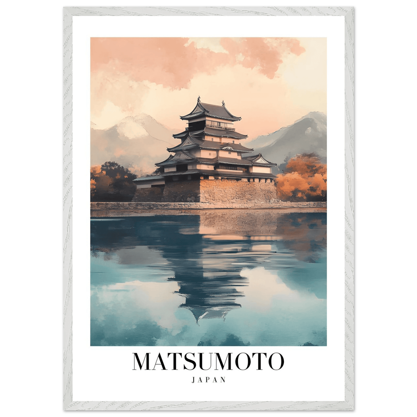 Matsumoto Japan Framed Poster – Serene Travel Wall Art with Wooden Frame - Vibrantwalls