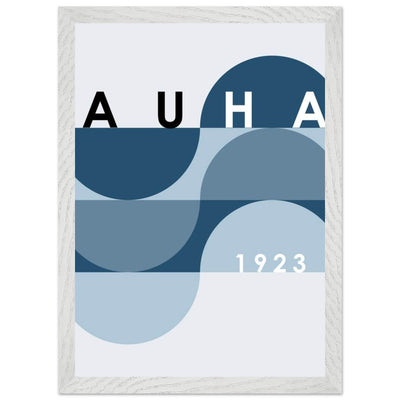 Bauhaus-Style Abstract Poster - The Blue Tunnel Modern Art Print in Various Sizes & Finishes - Vibrantwalls