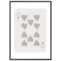 Ten of Hearts Custom Playing Cards Framed Poster Wall Art - Vibrantwalls