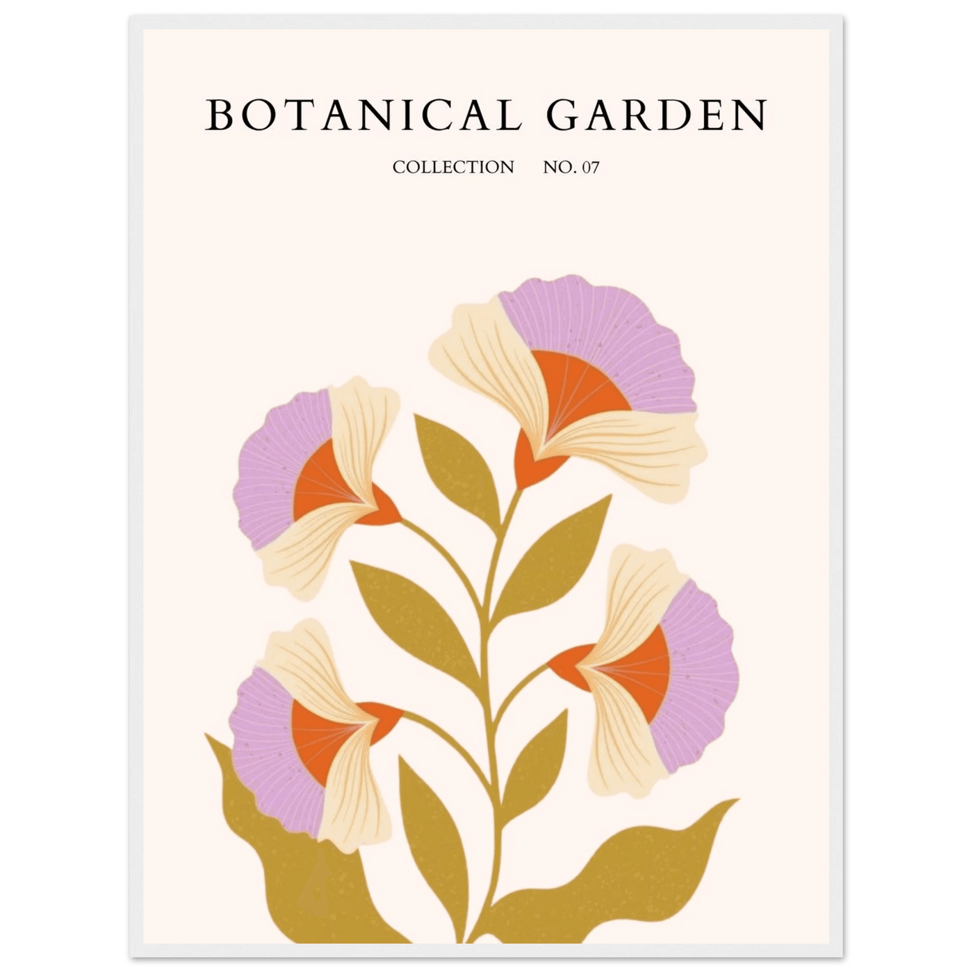 Botanical Garden Framed Poster – Whimsical Floral Art Prints in Soft Hues | Ready-to-Hang Wall Decor - Vibrantwalls