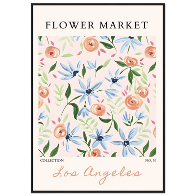 Abstract Floral Framed Poster – Pastel Blossom & Leaf Art Prints | Ready-to-Hang Wall Decor - Vibrantwalls