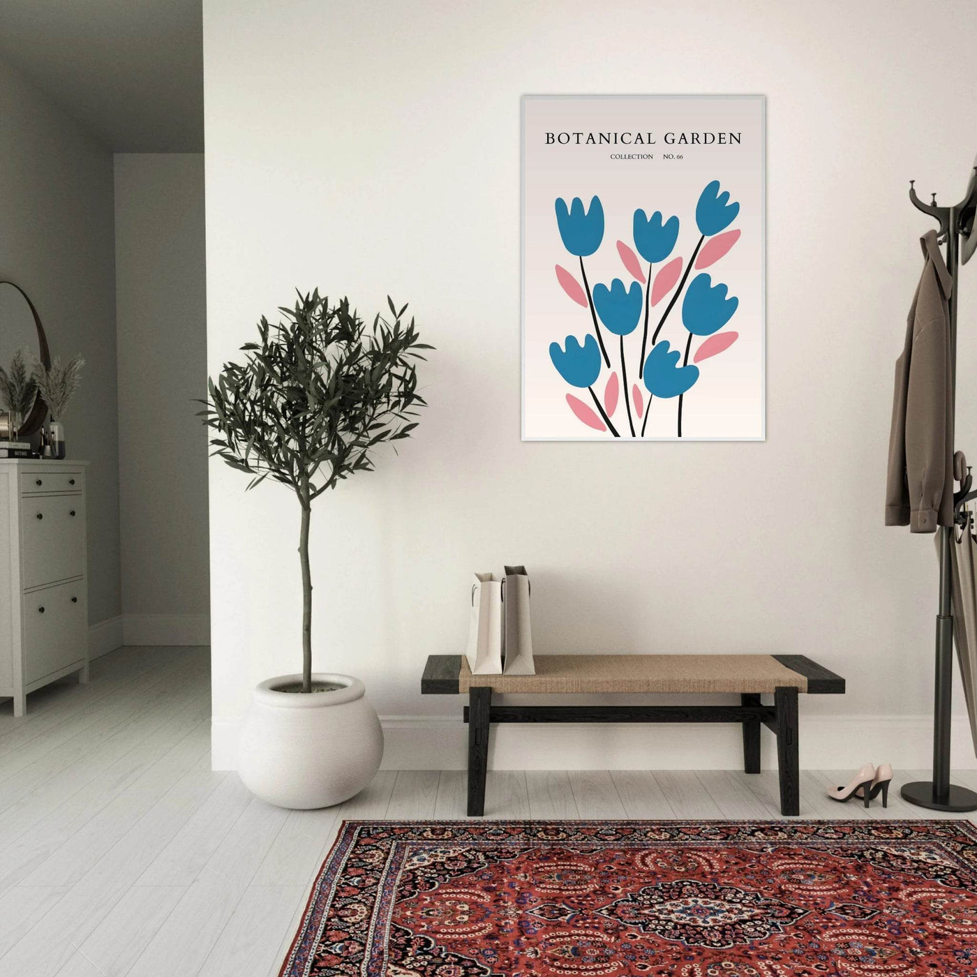 Abstract Botanical Garden Framed Poster – Modern Floral Art Print | Ready-to-Hang in Various Sizes & Frames - Vibrantwalls