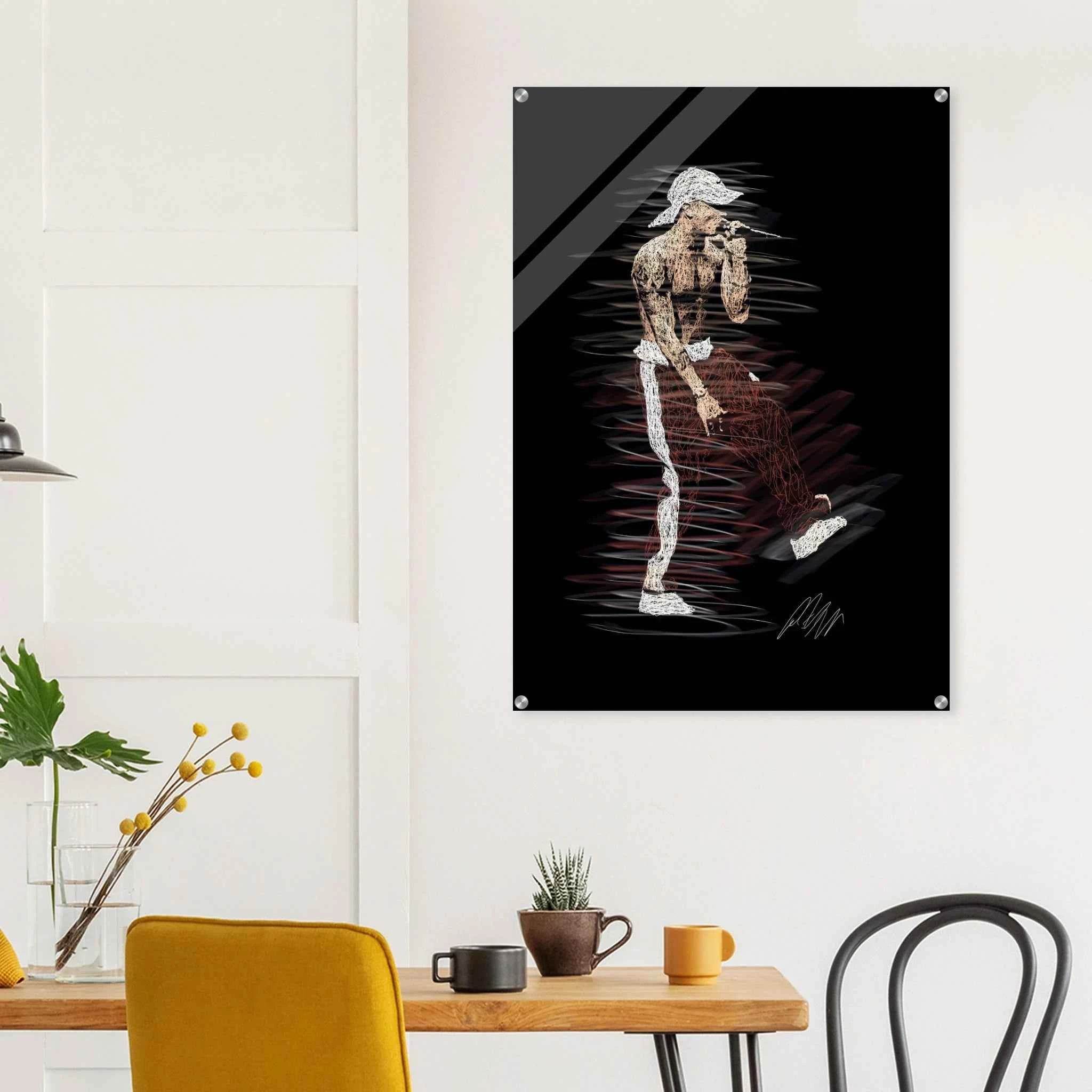 Abstract 'Notorious' Art Acrylic Print – Dynamic, Modern, & Ready to Hang Wall Decor - Vibrantwalls