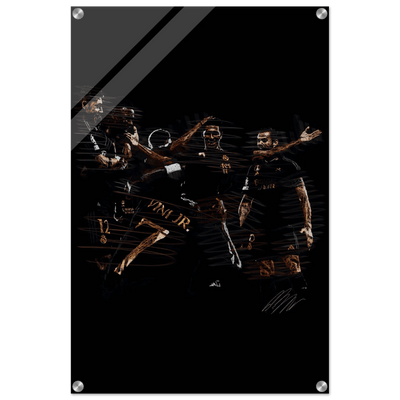 Dynamic Football Legends Acrylic Print – Energetic, Modern Sports Wall Art for Your Space - Vibrantwalls