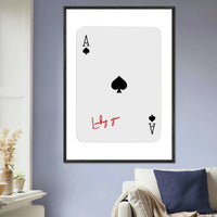 Ace of Spades Lucky You Print - Elegant Card Game Wall Art, Eco-Friendly Framed Poster in Multiple Sizes & Finishes - Vibrantwalls