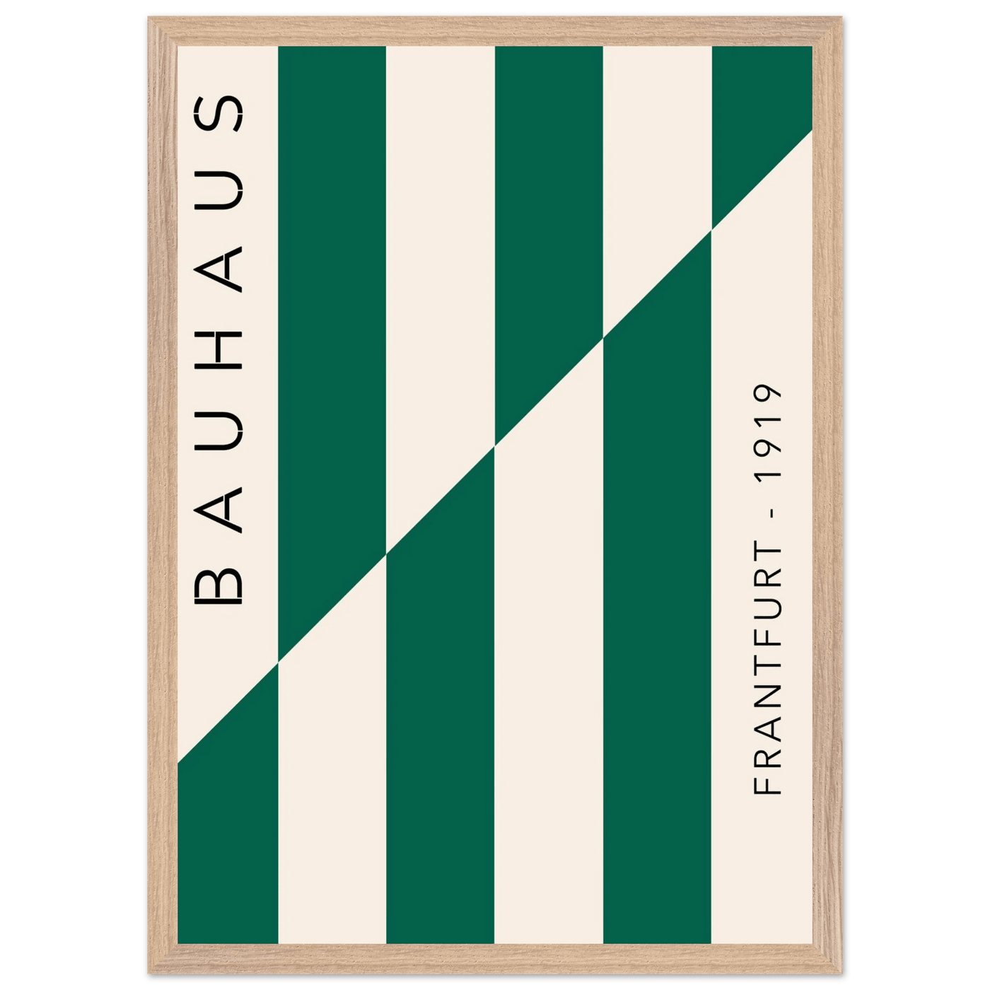 Bauhaus Emerald Green & Cream Modern - Vibrantwalls