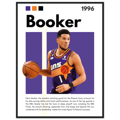 Devin Booker Phoenix Suns Modern Art Print - Vibrantwalls