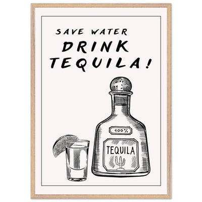Save Water Drink Tequila Fun Bar - Vibrantwalls