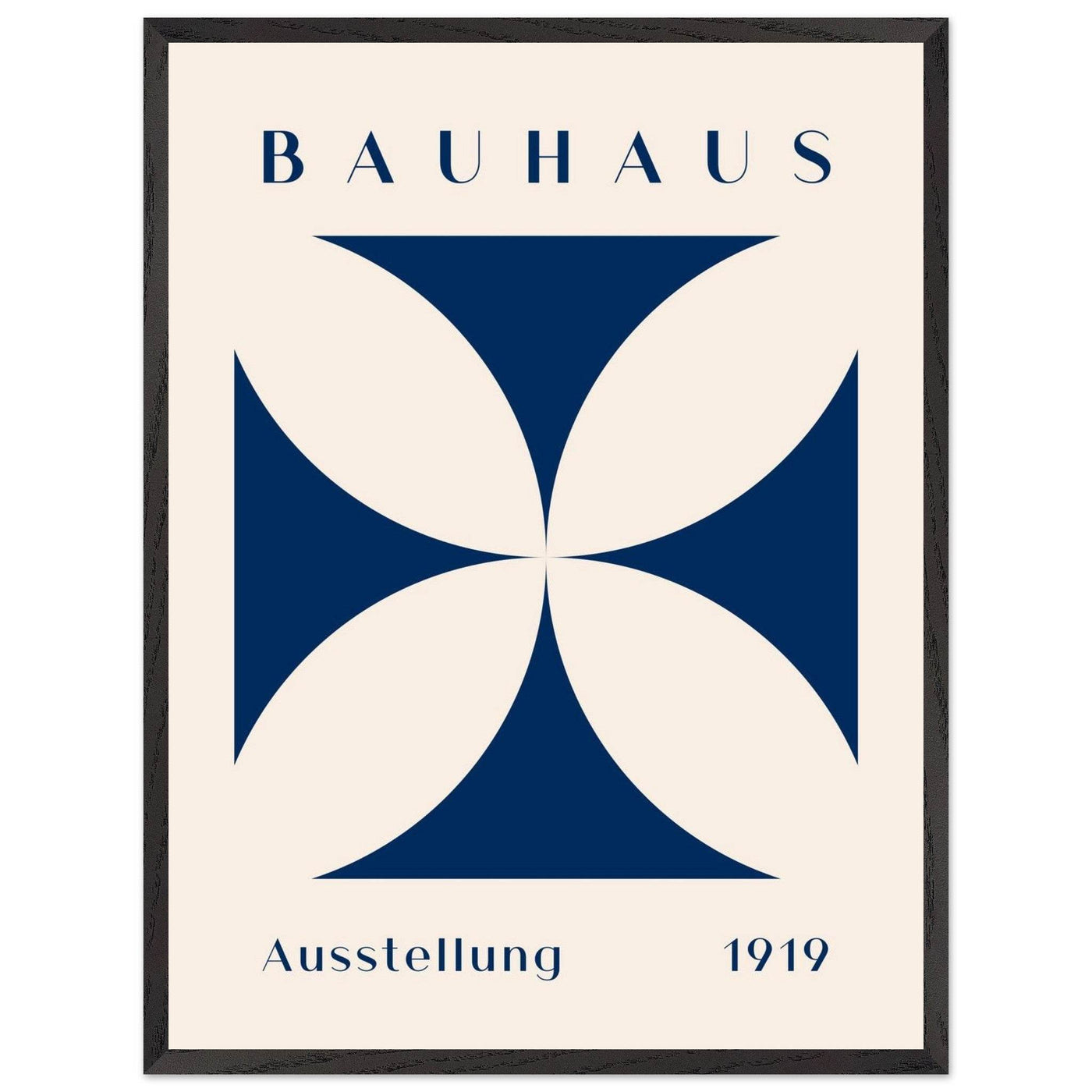 Bauhaus Exhibition 1919 - Navy Cream - Vibrantwalls