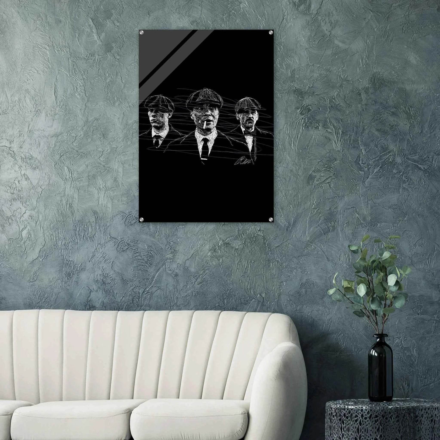 Peaky Blinders Inspired Acrylic Print – Iconic Black & White Art, Durable & Modern Wall Decor