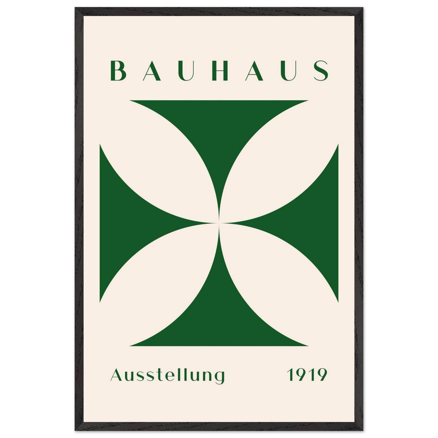 Deep Green Cream Bauhaus 1919 - Vibrantwalls