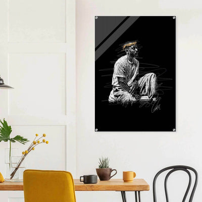 Notorious King Scribble Art Acrylic Print – Vibrant Modern Wall Art in Various Sizes - Vibrantwalls