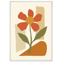 Abstract Floral Bloom Pink Minimalist Design - Vibrantwalls