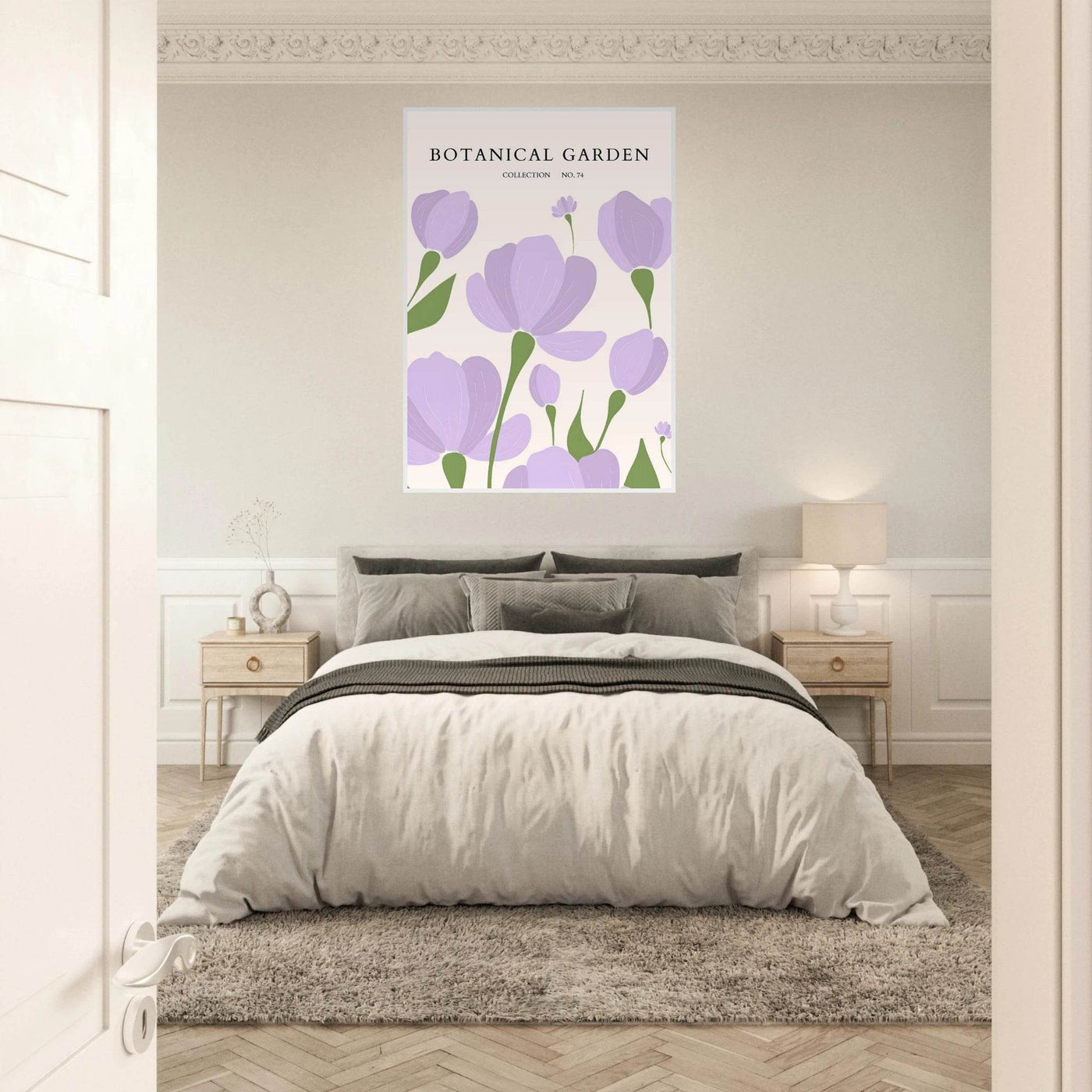 Botanical Garden Elegant Lavender Bloom Art Print - Vibrantwalls