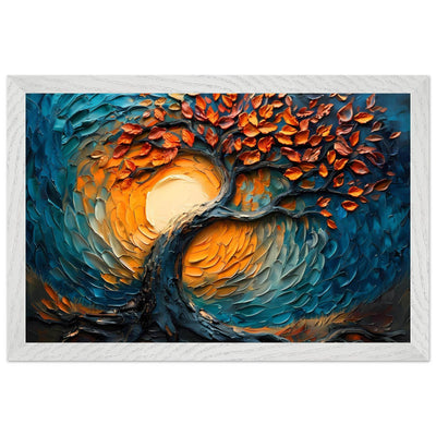 Palette Knife Tree of Life Framed - Vibrantwalls