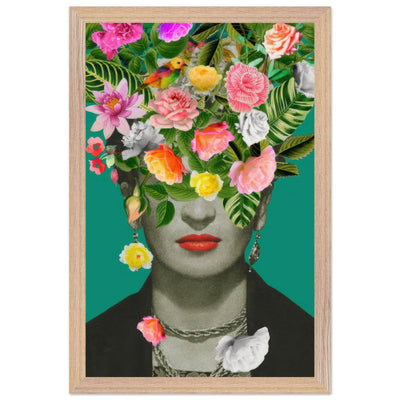 Floral Frida Artwork - Vibrant and Inspiring Home Decor - Vibrantwalls