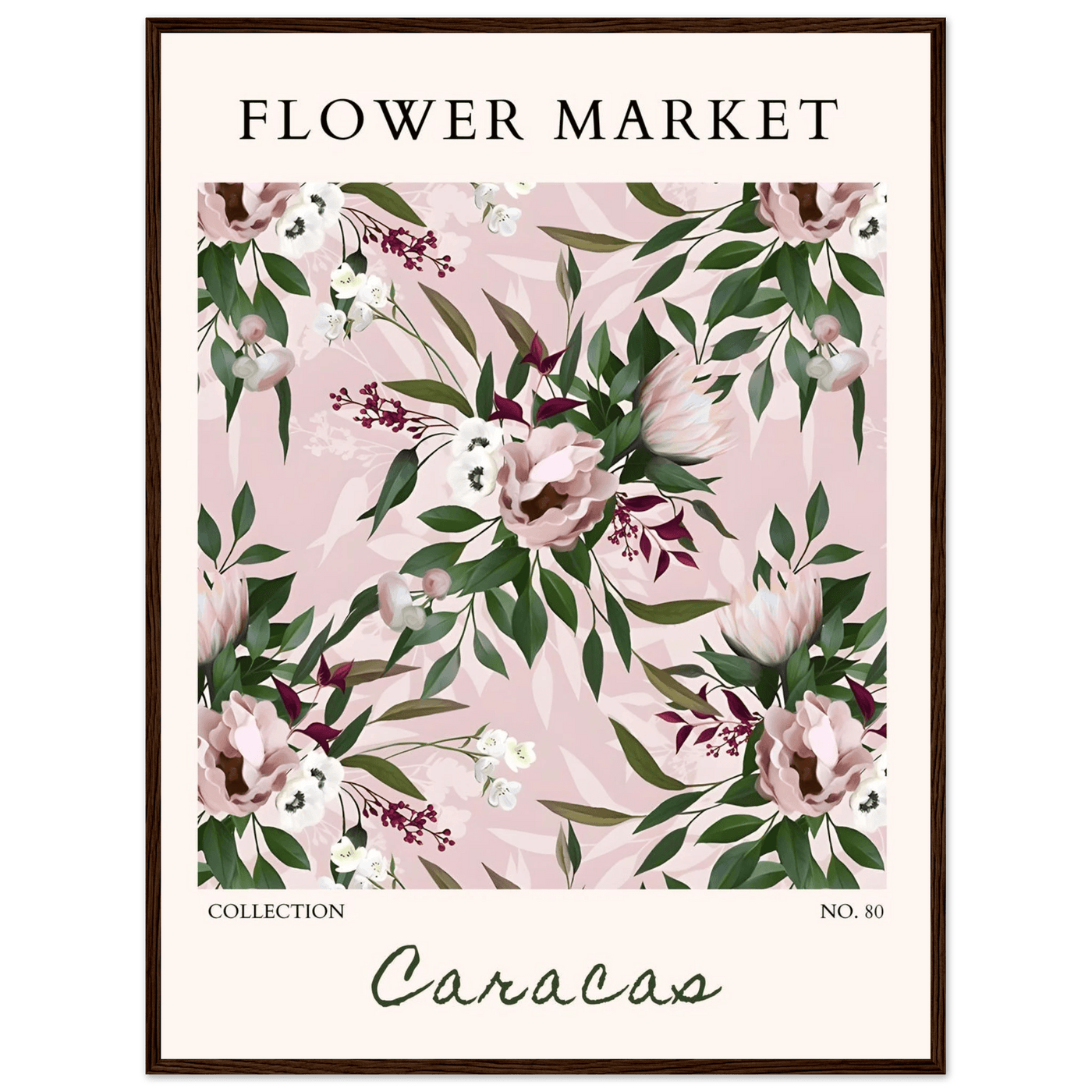 Blush Floral Dream Framed Poster – Elegant Botanical Art Print | Ready-to-Hang in Multiple Sizes & Frame Styles - Vibrantwalls