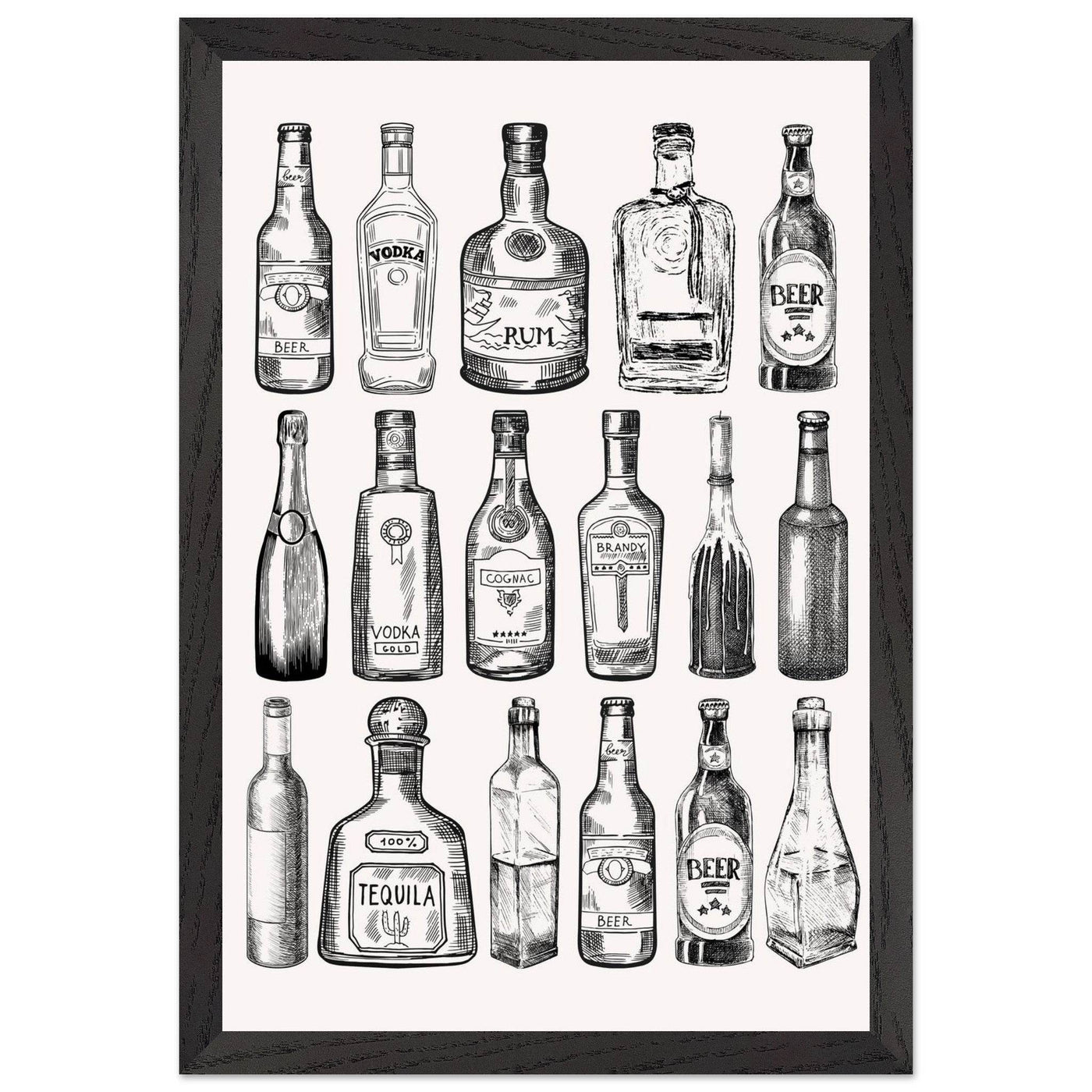 Gin Tonic Cocktail Recipe Classic Bar Print - Vibrantwalls