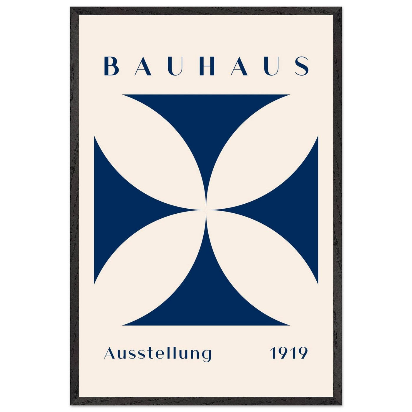 Bauhaus Exhibition 1919 - Navy Cream - Vibrantwalls