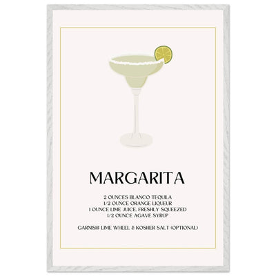 Margarita Cocktail Recipe Tequila Lime Salt Rim - Vibrantwalls