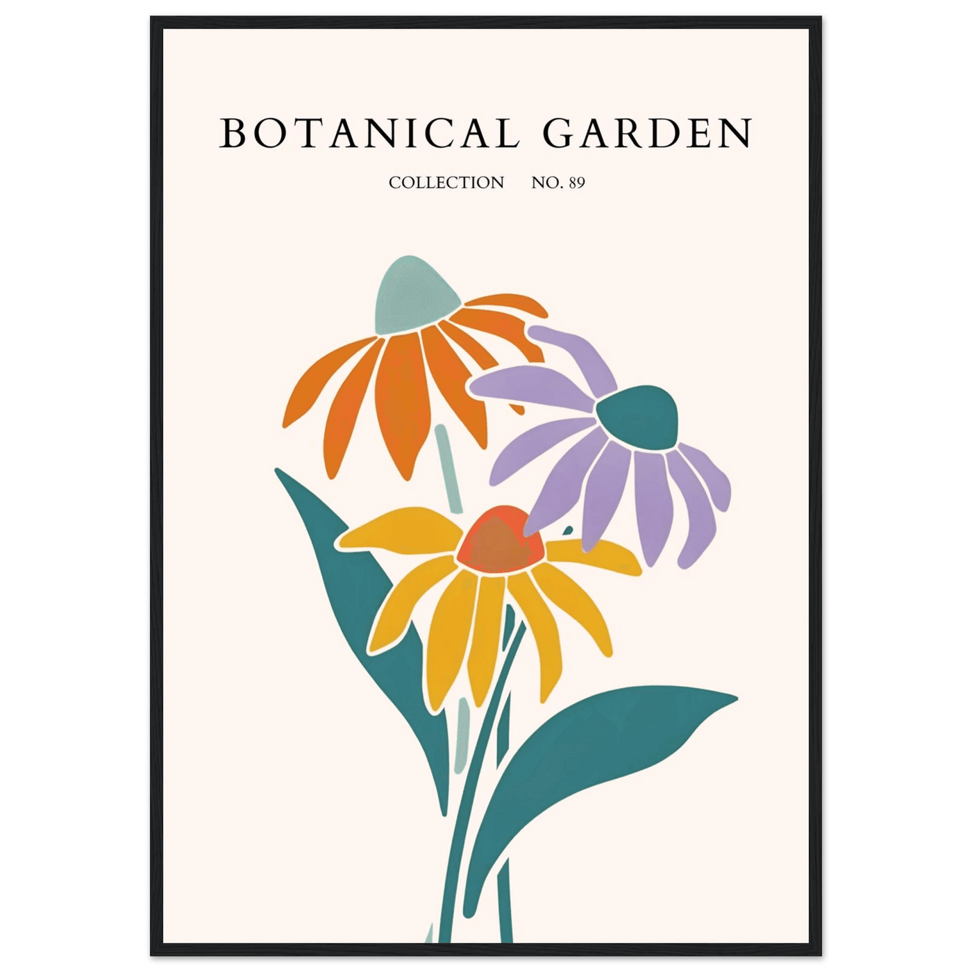Botanical Garden Collection Framed Poster – Abstract Floral Art Print | Vibrant Colors, Ready-to-Hang - Vibrantwalls
