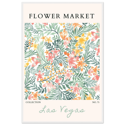 Flower Market Collection Framed Poster – Las Vegas Botanical Bliss Print | Ready-to-Hang Floral Art - Vibrantwalls