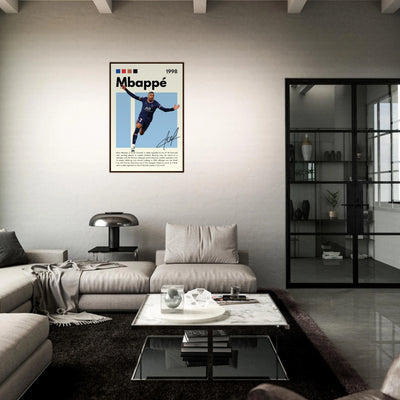 Kylian Mbappé PSG Soccer Framed Football Poster Vibrantwalls