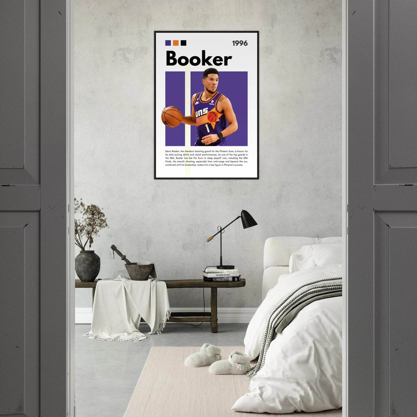 Devin Booker Phoenix Suns Modern Art Print - Vibrantwalls