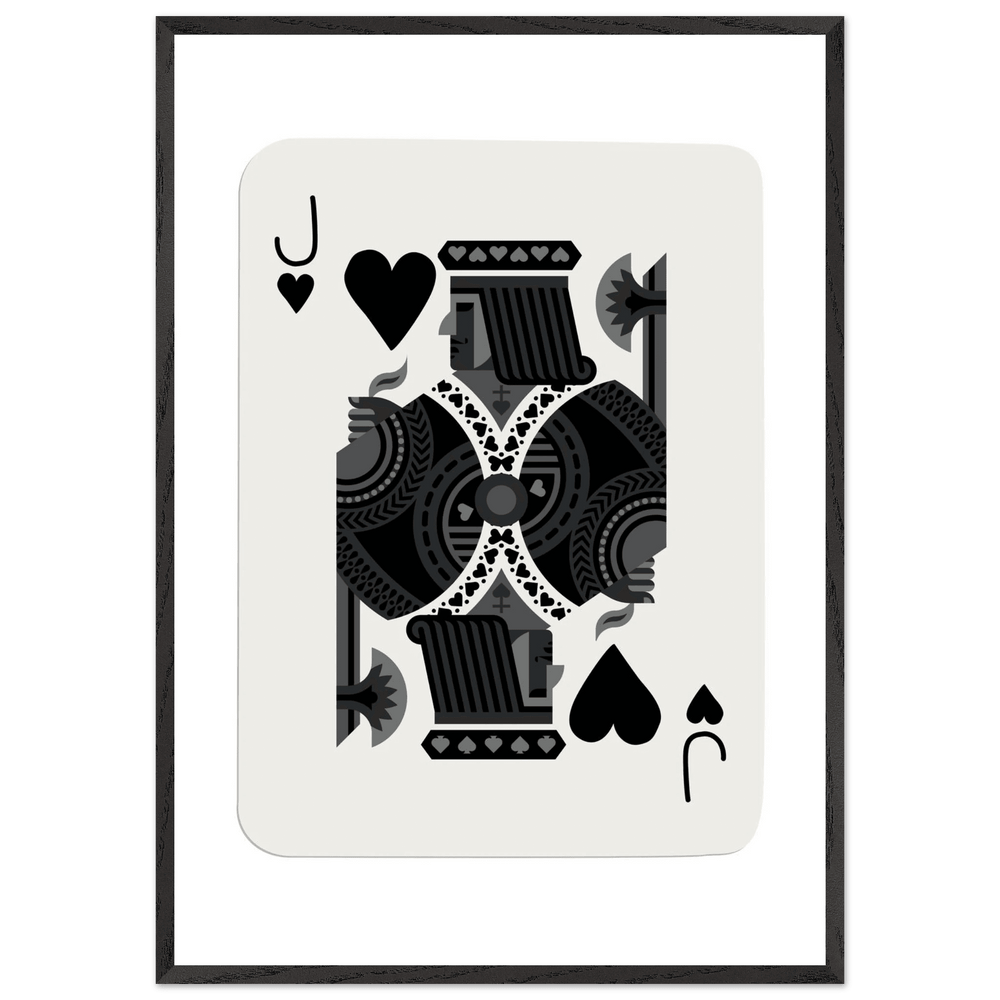 Jack of Spades Custom Playing Cards Framed Poster Wall Art - Vibrantwalls