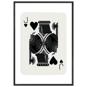Minimalist Jack of Spades Poker Card Print - Mounted Framed Eco-Friendly Art, Various Sizes & Finishes - Vibrantwalls