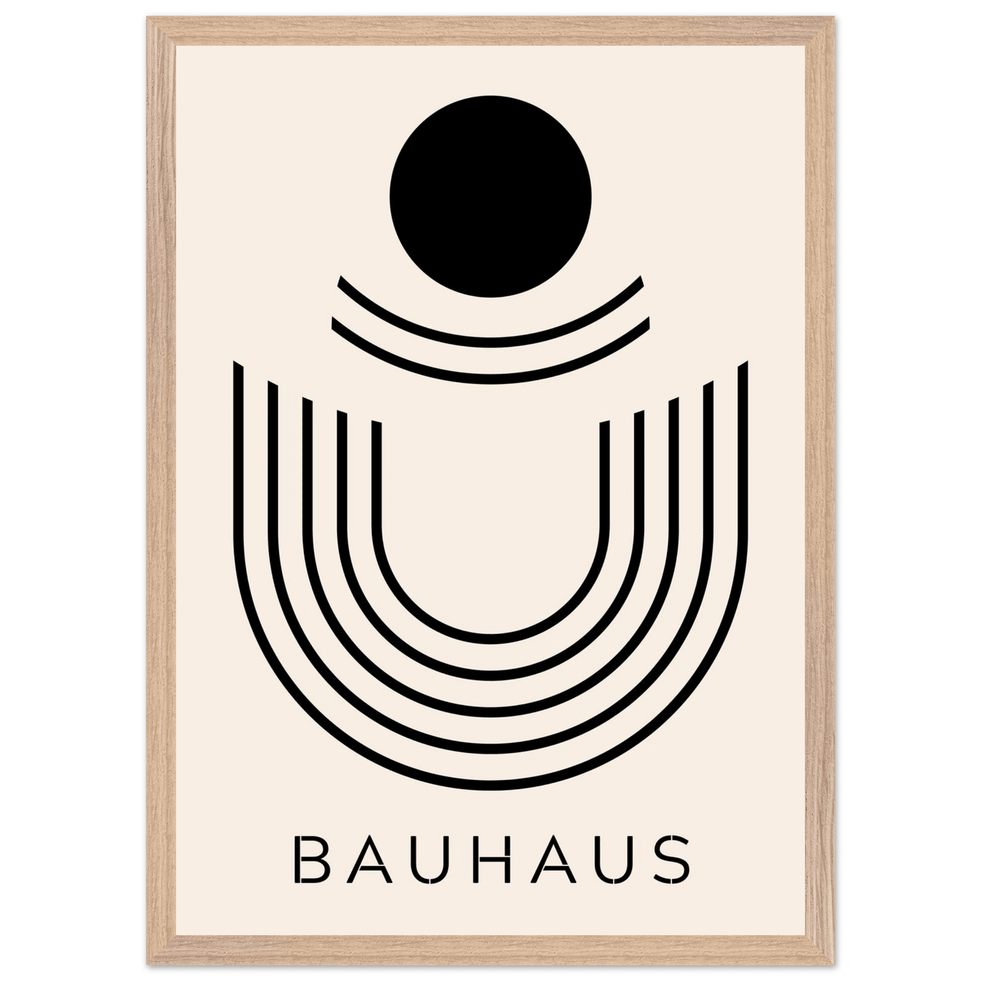 Bauhaus Black & Beige Abstract - Vibrantwalls