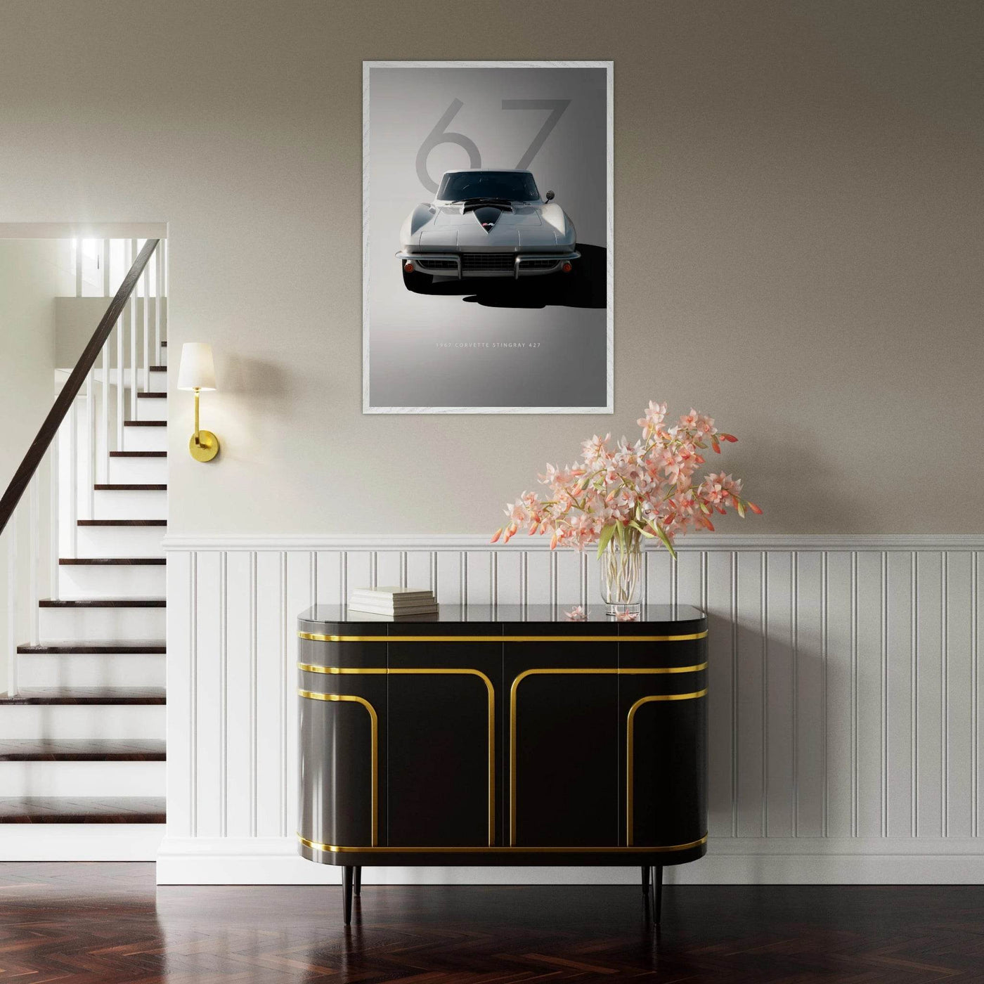 1967 Corvette Stingray 427 Framed Poster | Iconic Automotive Art, Ready-to-Hang - Vibrantwalls