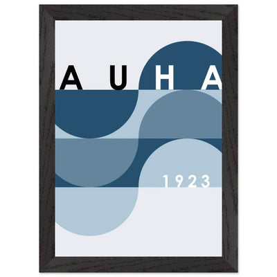 Bauhaus-Style Abstract Poster - The Blue Tunnel Modern Art Print in Various Sizes & Finishes - Vibrantwalls
