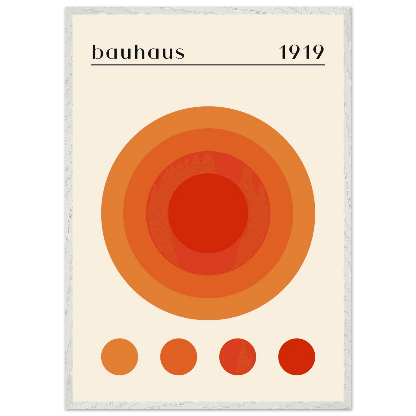 Bauhaus 1919 Orange & Red Circles - Vibrantwalls