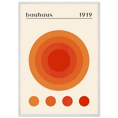 Bauhaus 1919 Orange & Red Circles - Vibrantwalls