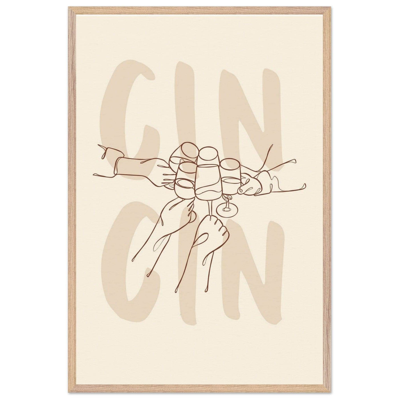 Framed Gin Quote Artwork for Gin Lovers - Perfect Decor for Home or Bar - Vibrantwalls