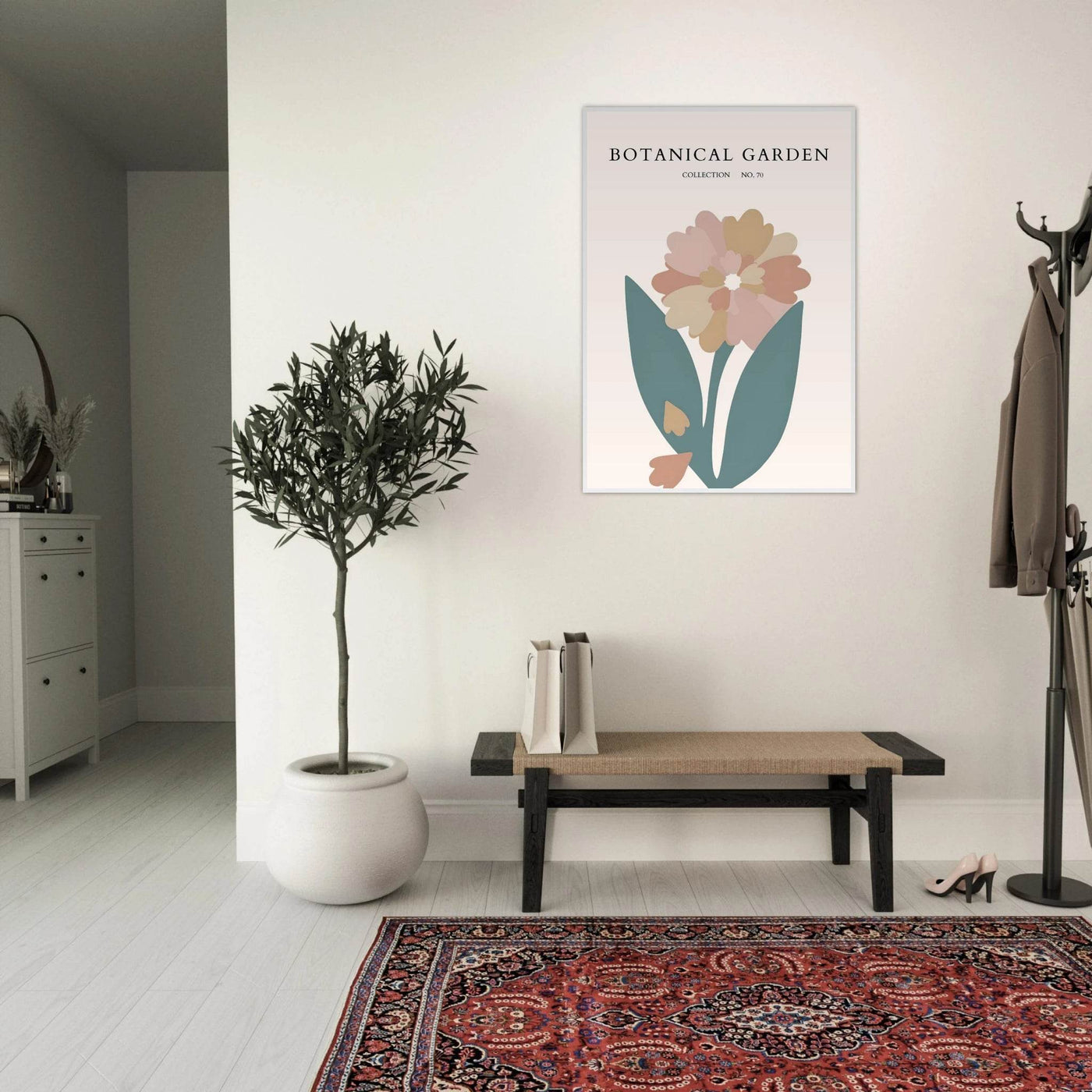 Botanical Garden Framed Poster – Gentle Floral Art Print | Soft Palette Home Decor | Ready-to-Hang - Vibrantwalls