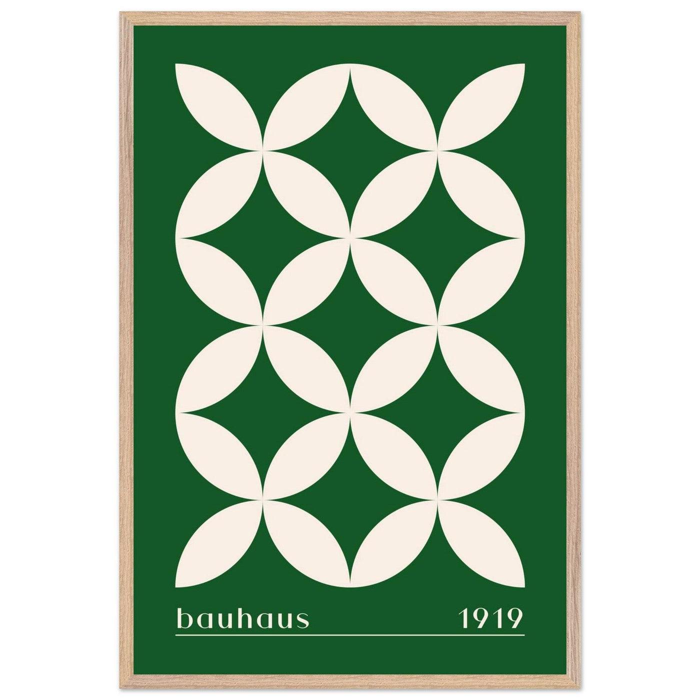 Bauhaus 1919 Green & Beige - Vibrantwalls