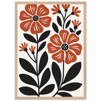 Abstract Floral Bloom Modern Botanical Art - Vibrantwalls