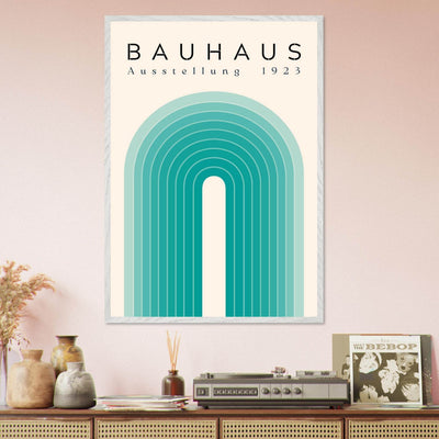 Bauhaus Ausstellung 1923 Teal & Cream - Vibrantwalls