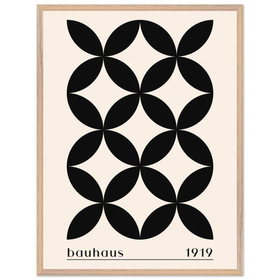 Bauhaus 1919 Black & Beige Circles - Vibrantwalls