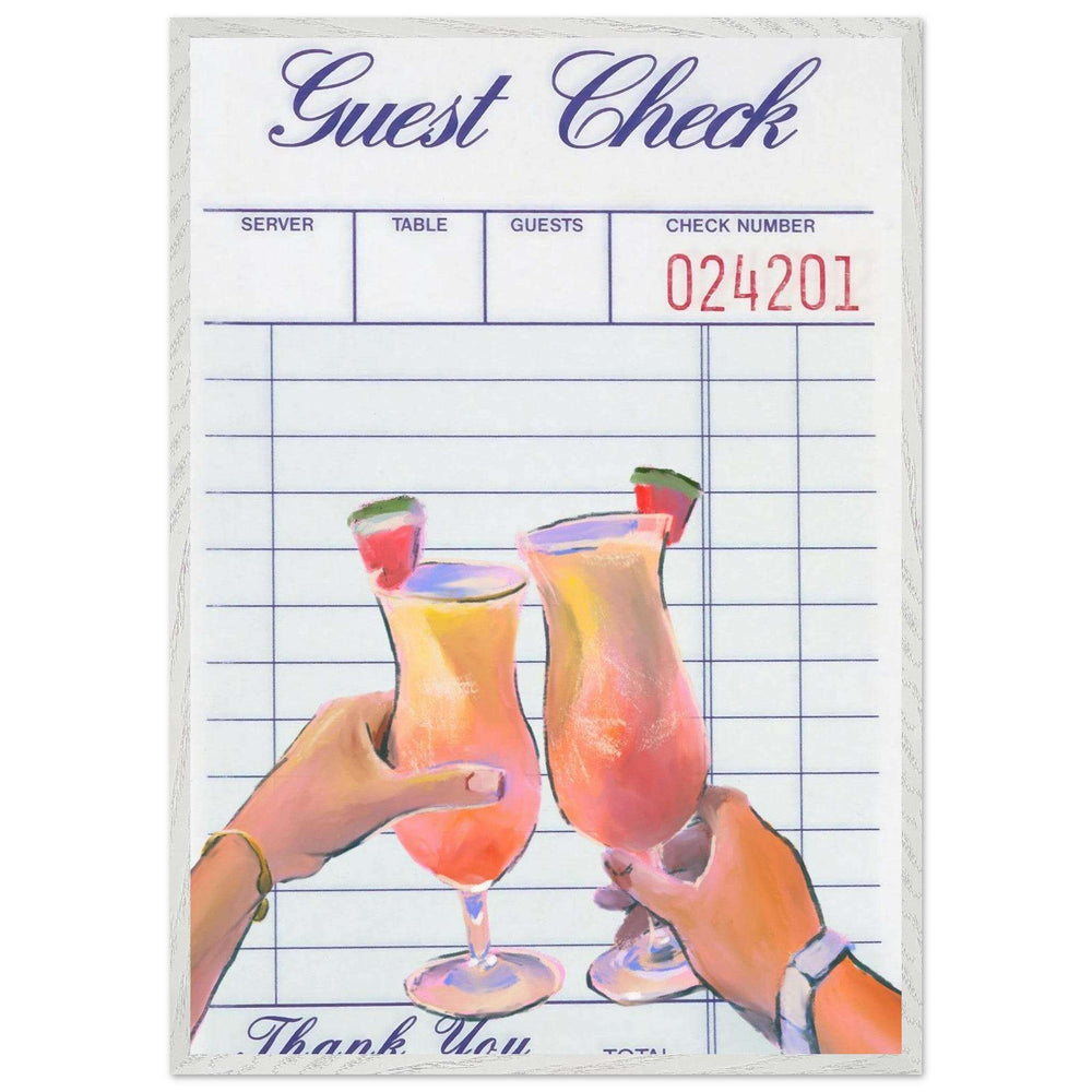 Guest Check Cocktail Toast Wall Art - Vibrantwalls