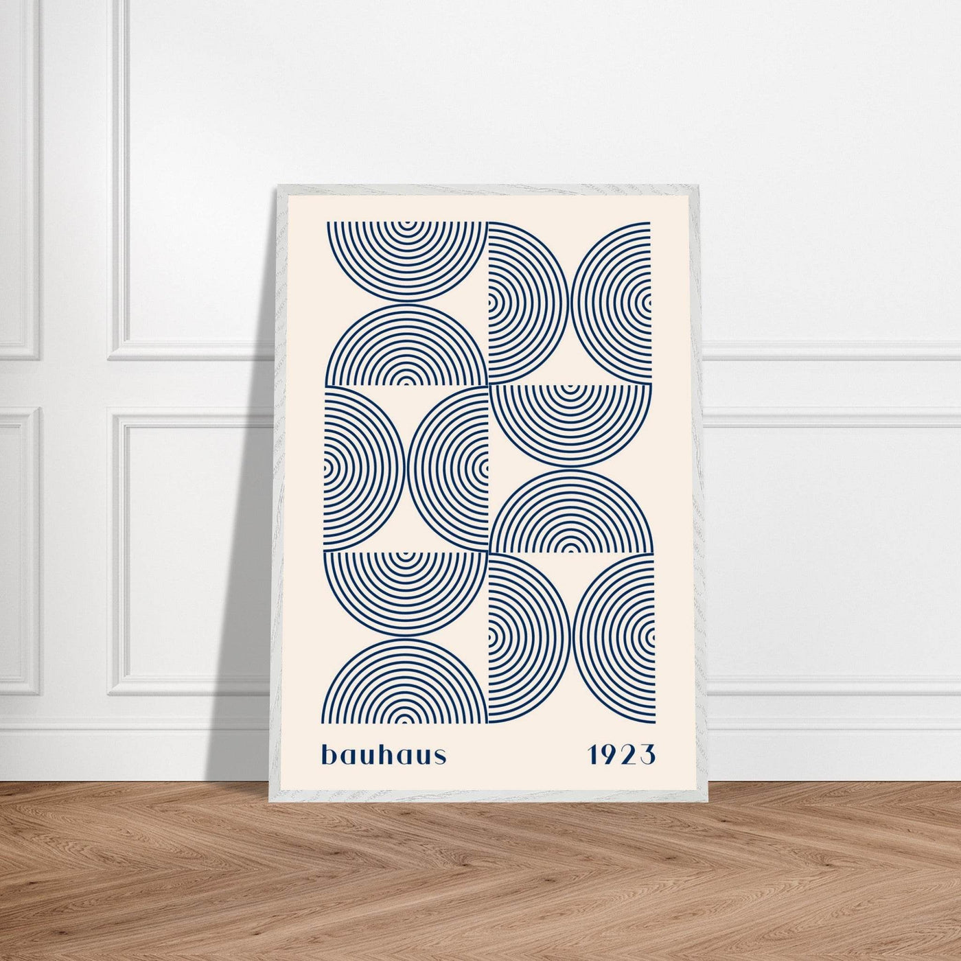 Bauhaus 1923 Navy & Beige - Vibrantwalls