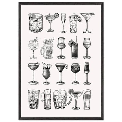 Gin Tonic Cocktail Recipe Vintage Style Art - Vibrantwalls