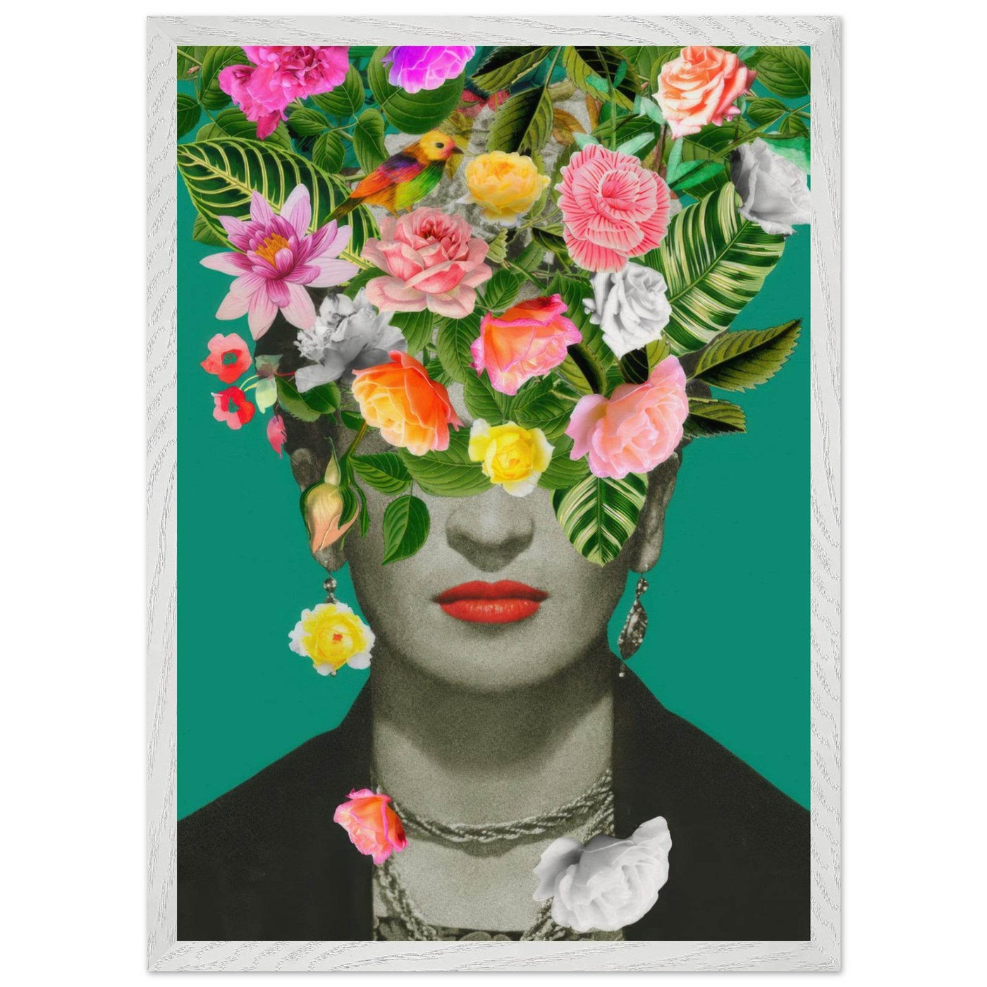 Floral Frida Artwork - Vibrant and Inspiring Home Decor - Vibrantwalls