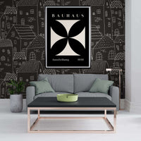 Bauhaus Minimalism 1919 Black Cream Wall Art - Vibrantwalls