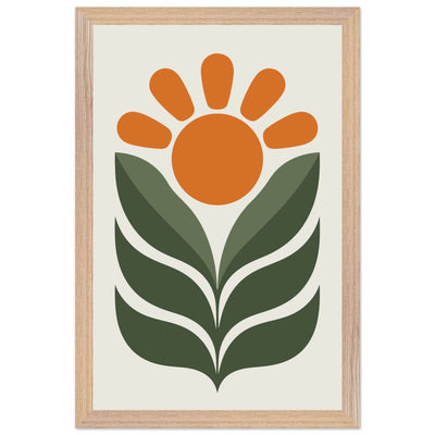 Boho Sun & Leaves Art - Vibrantwalls