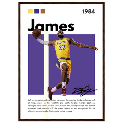 LeBron James Lakers Championship Vintage Art Print - Vibrantwalls